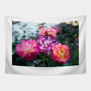 Neon Pink Roses 1 Tapestry