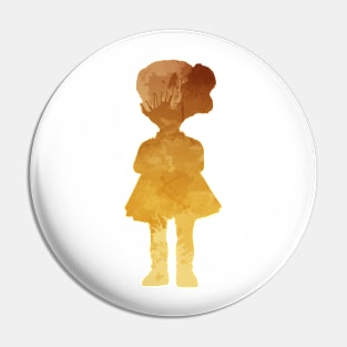 Girl Inspired Silhouette Pin