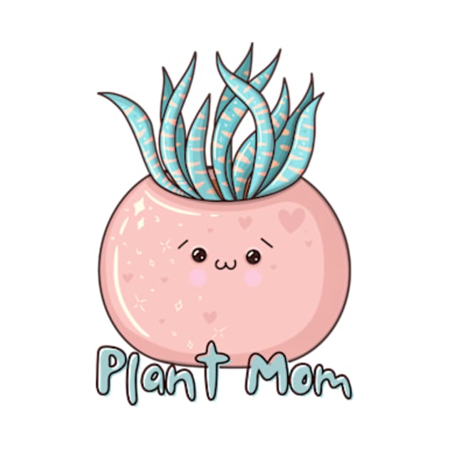 Cute Kawaii Succulent Plant Mom by larfly