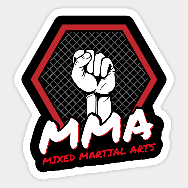 MMA Mixed Martial Arts Logo For Martial Arts - Mixed Martial Arts - Sticker |