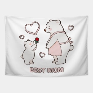 Cute Bears for the Best Mom Ever Tapestry