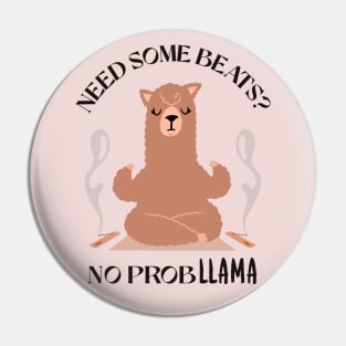 Funny Music Producer Llama Pin