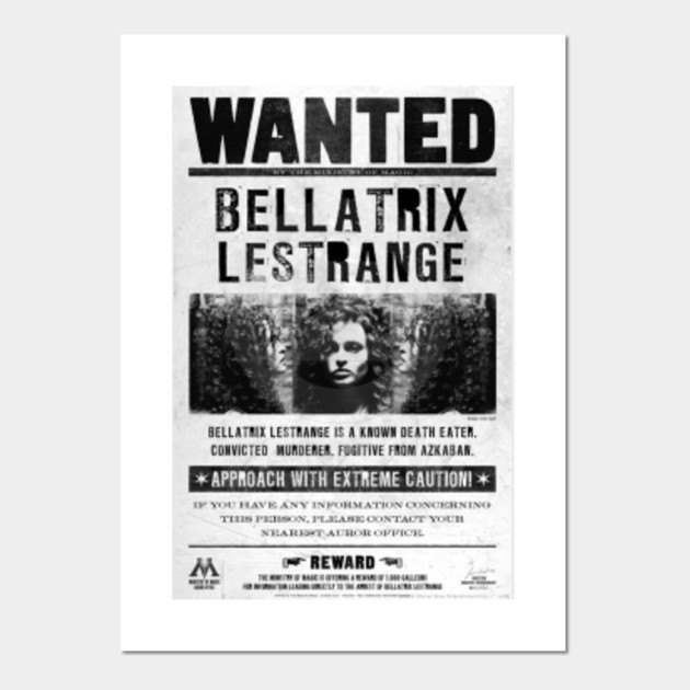 Bellatrix Lestrange Wanted Poster Bellatrix Lestrange Posters And Art Prints Teepublic Is there a good answer here? bellatrix lestrange wanted poster