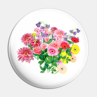 Colourful flowers Pin