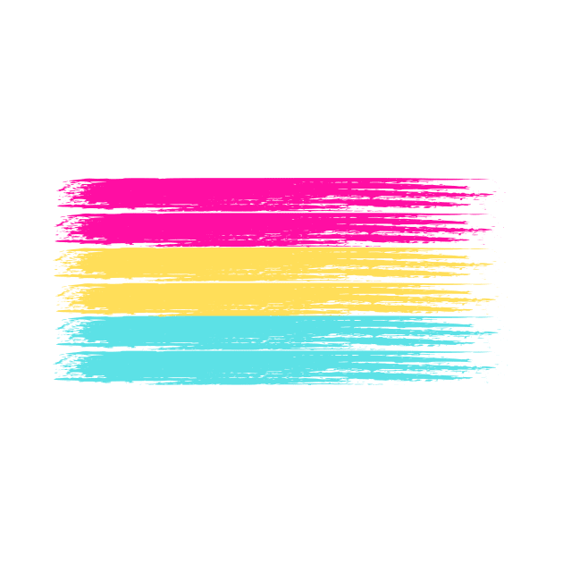 Pride Collection - Pansexual Pride Flag (Paint Streak/Horizontal) by Tanglewood Creations