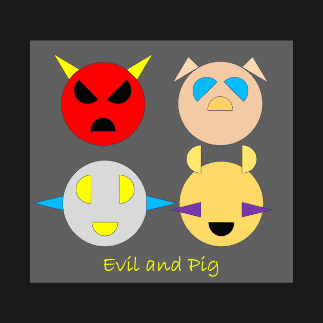 Geometric simple design Evil and Pig Full Team by Evil and Pig