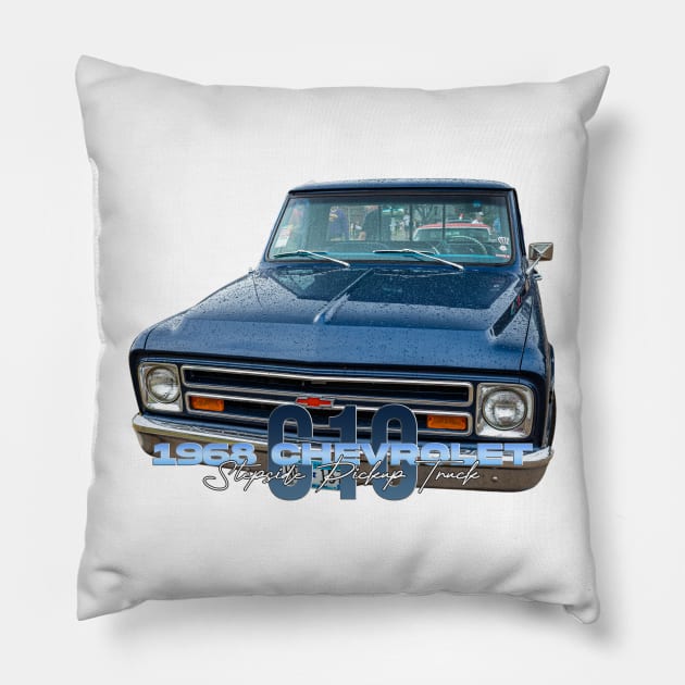 1968 Chevrolet C10 Stepside Pickup Truck Pillow by Gestalt Imagery