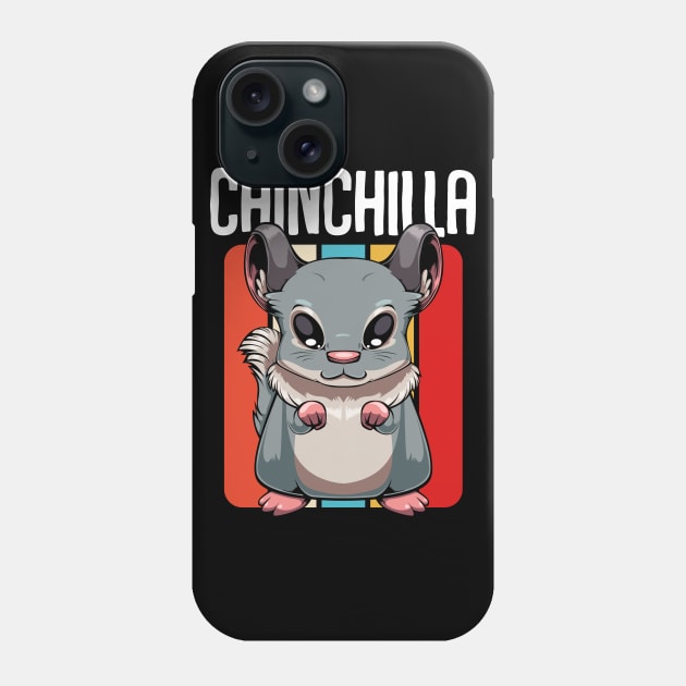 Chinchilla - Cute Retro Style Kawaii Rodent Phone Case by Lumio Gifts