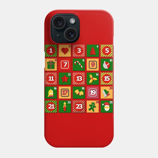 Advent Calendar Christmas Design Phone Case by AlondraHanley