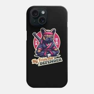 Ninja french bulldog Phone Case