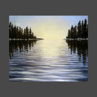 Signal - lake landscape painting T-Shirt