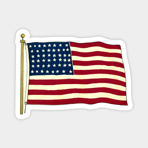 Vintage American Flag Magnet by MasterpieceCafe