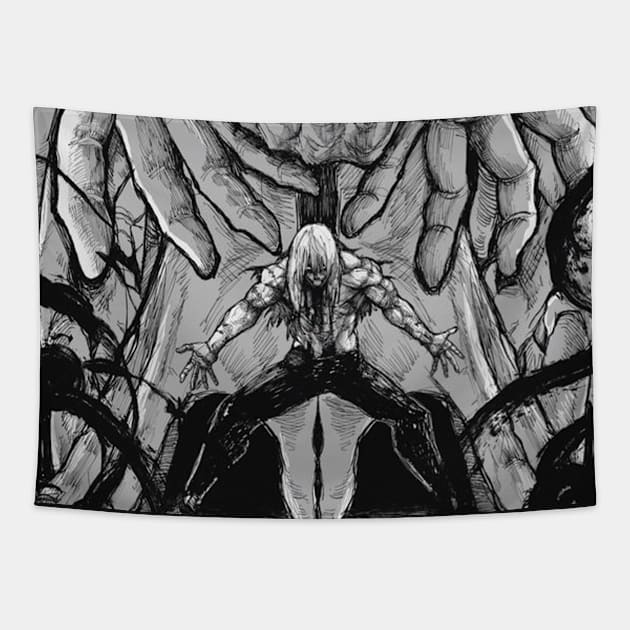 jujutsu mahito Tapestry by blacktee