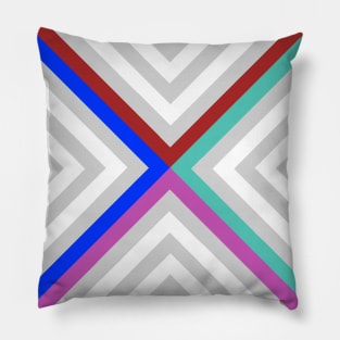 Gray White Colorful Triangular Pillow