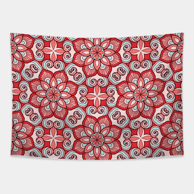 Ornamental floral mandala pattern #2 Tapestry by GreekTavern