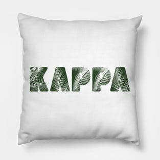 Kappa Leaf Letters Pillow