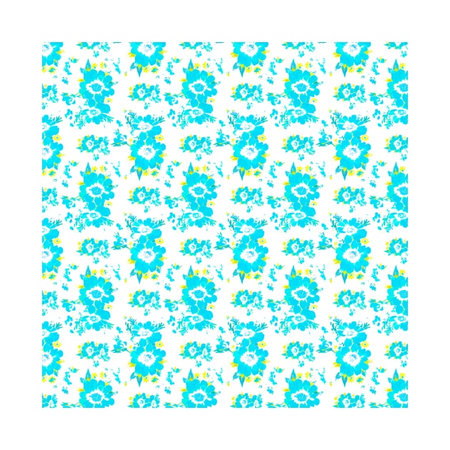 Blue Flower Pattern by Sandra Keller