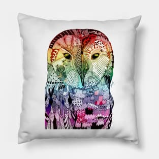 Wise Owl - Multicolor Version Pillow