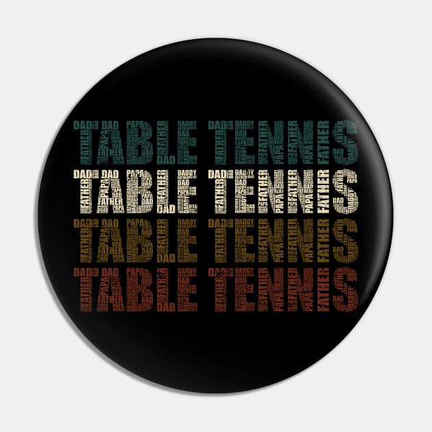 Table Tennis Dad - Funny Sports Lovers Gift For Papa Pin by DnB