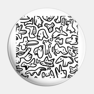 Doodle Animal Pattern Pin