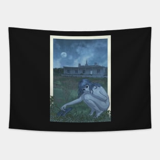 Crow Girl by Moonlight Tapestry