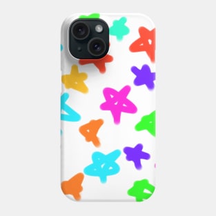 Colorful stars abstract art design pattern Phone Case