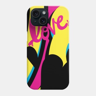 CMYK Love Graffiti for Valentine's Day Phone Case