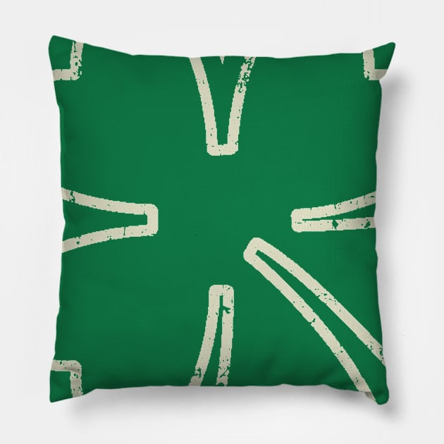 Vintage St. Patrick's Day Irish American Lucky Shamrock Pillow by Etopix