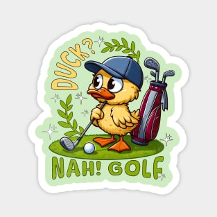 Golfer Funny Golf Duck Magnet