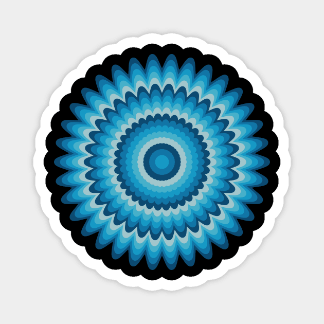 Concentric Flowers Magnet by n23tees