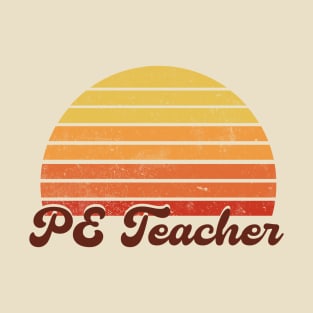 Physical Education Teacher - Retro Sunset Design T-Shirt