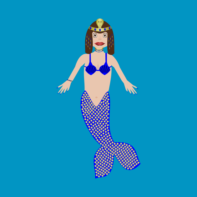 Cleopatra as a Mermaid Fantasy Art by Krystal Raven