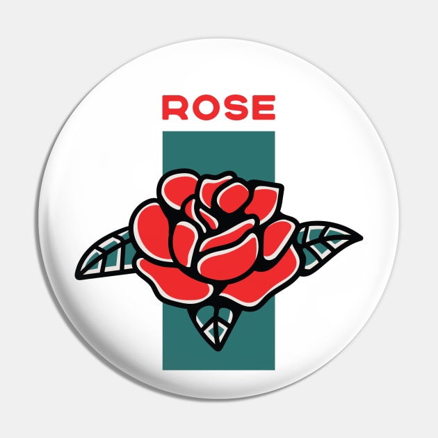 Red Rose Pin by OM Des