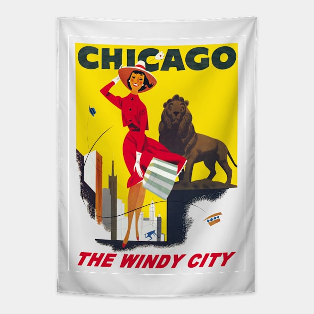 Chicago The Windy City Tapestry by RockettGraph1cs