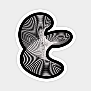 White Lines Swirl Magnet