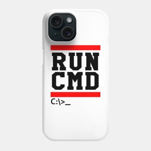 Run-CMD Funny Command Prompt Computer Programmer Phone Case