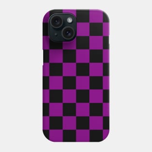 Purple and Black Chessboard Pattern Phone Case