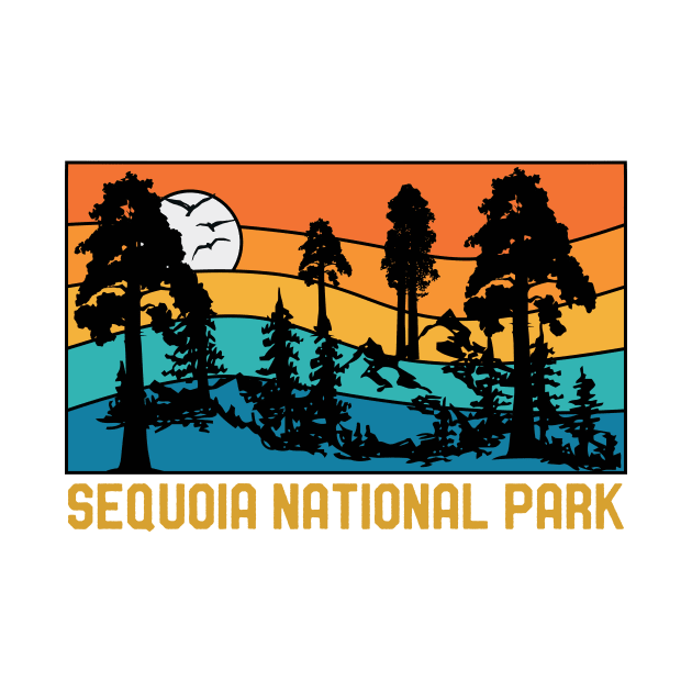 Vintage Sequoia National Park Souvenir Retro Sequoia Tree by mrsmitful01