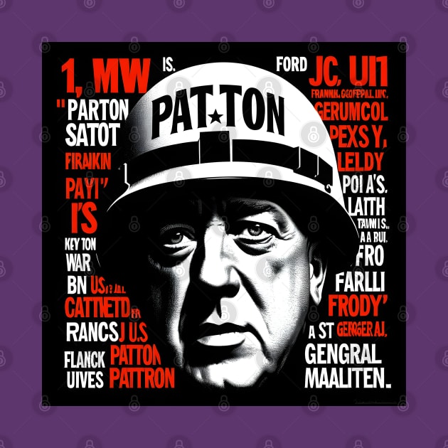 Digital Portrait of General George S. Patton, Jr. by AlexBRD