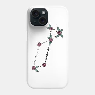 Lyra (Lyre) Constellation Roses and Hearts Doodle Phone Case