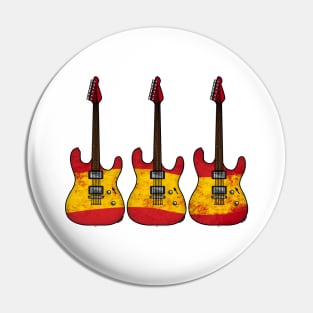 Electric Guitar Spanish Flag Guitarist Musician Spain Pin