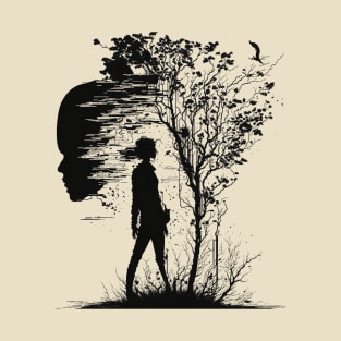 Woman Under The Tree Of Life,Indie Art T-Shirt