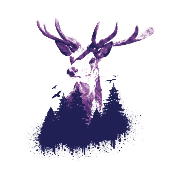 Disover Natural Deer - Deer - T-Shirt