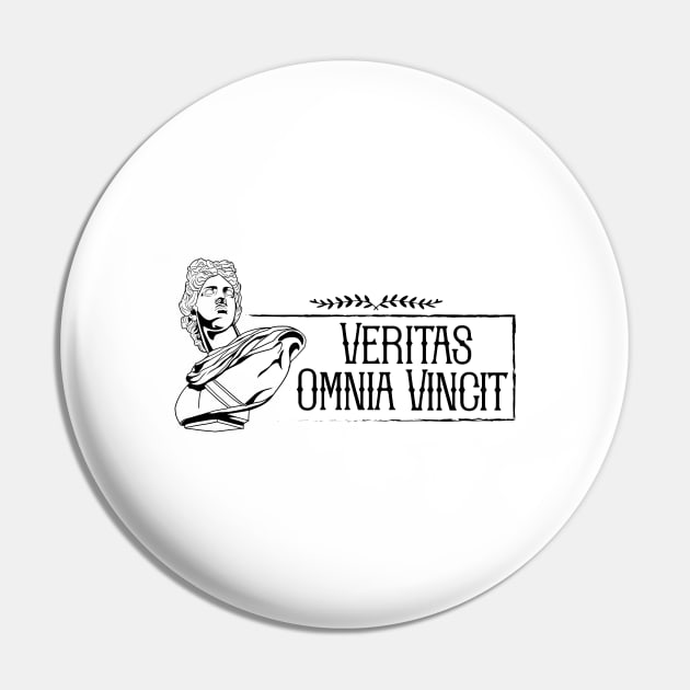 Latin saying - Veritas Omnia Vincit Pin by Modern Medieval Design