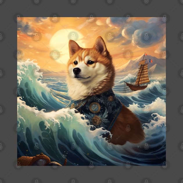 Shiba inu on the Sunset by NatashaCuteShop