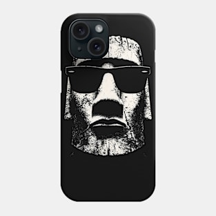 Cool Moai with Sunglasses: Soaking Up the Sun Phone Case