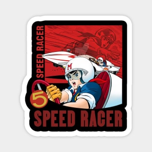 Racer 5 Speed Retro Magnet