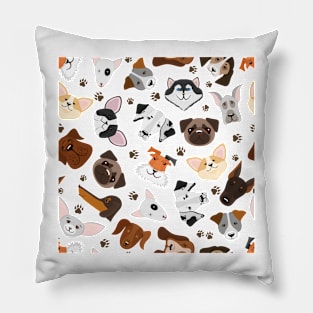 Cute Mixed Breed Puppies Pillow