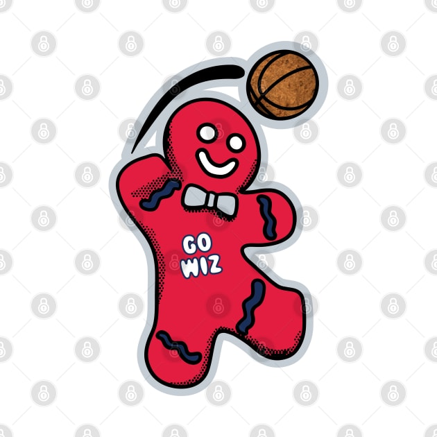 Washington Wizards Gingerbread Man by Rad Love