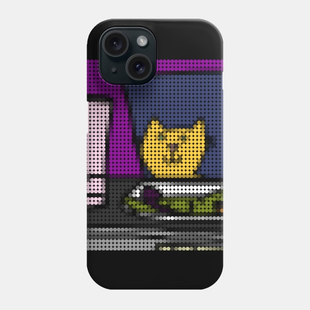 Cat At A Table Meme Goes Dotty Phone Case by ellenhenryart